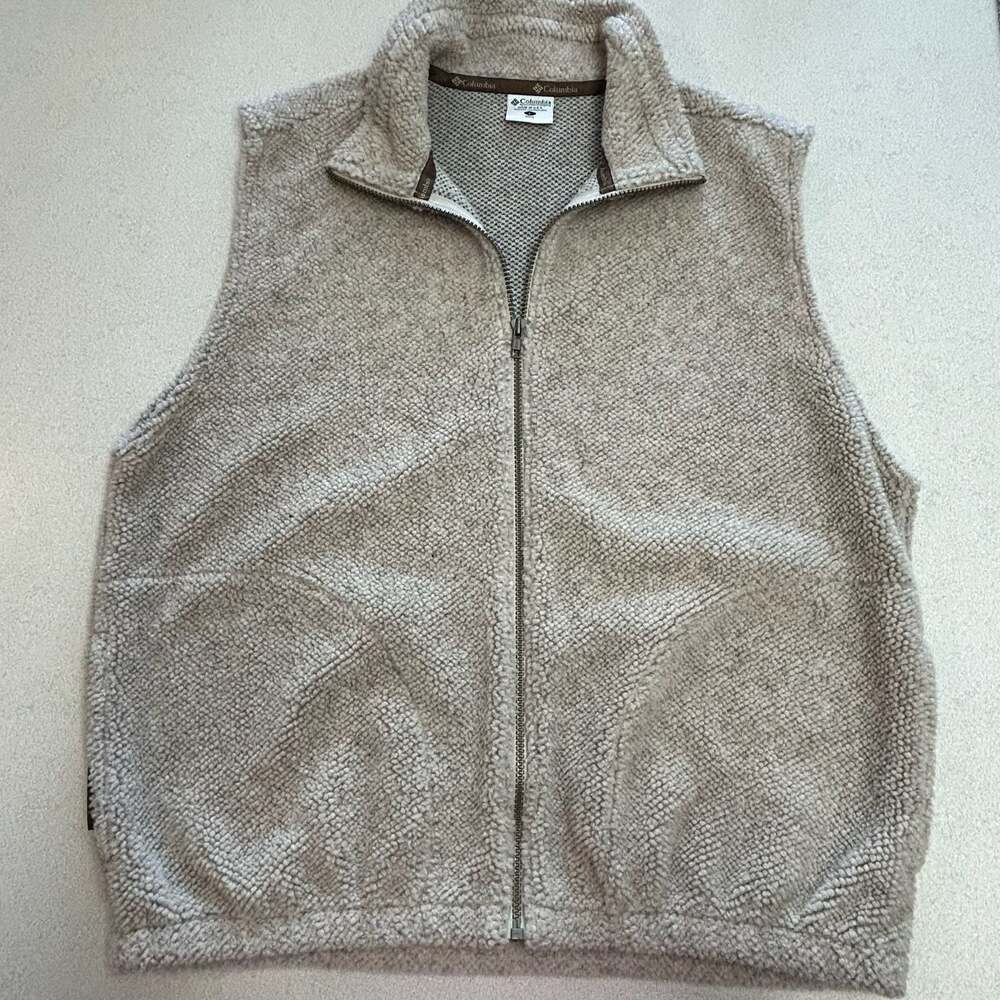 Vintage Columbia Sportswear Made in USA Sherpa texture Vest Men's Large
